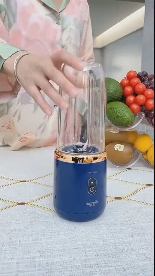 6blade Portable Blender Mini Juicer Cup Extractor Smoothie USB Charging Fruit Squeezer Blender Food Mixer Ice Crusher Portable Juicer Machine